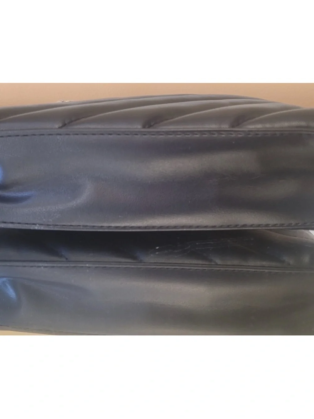 Yves saint laurent Black Patent Dome Bag with Gold Chain Handle
